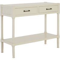 Heritox Wooden 2 Drawers Console Table In Vintage Grey
