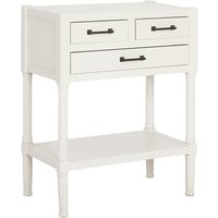 Heritox Wooden 3 Drawers Console Table In White