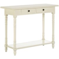 Heritox Wooden Console Table With 2 Drawers In Antique White