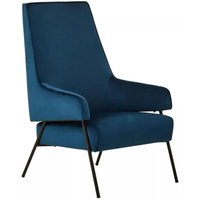 Herriman Velvet Bedroom Chair In Blue