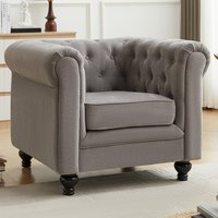 Hertford Fabric 1 Seater Sofa In Grey