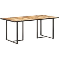 Hewez Large Rough Mango Wood Dining Table In Natural