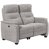 Hidalgo Fabric Recliner 2 Seater Sofa In Natural