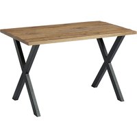 Hinton Small Solid Oak Dining Table In Rustic Antique Oak