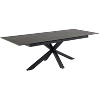Hyeres Large Ceramic Extending Dining Table In Black Fairbanks