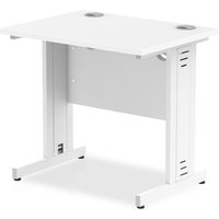 Impels 800mm Computer Desk In White And White Managed Leg