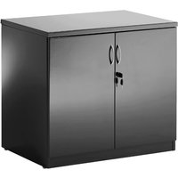 Impulse High Gloss Storage Cupboard In Black