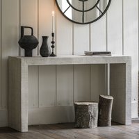 Inca Wooden Console Table In Whitewash