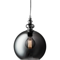 Indiana Globe Pendant In Chrome And Smoke Glass Indiana Globe Pendant In Chrome And Smoke Glass