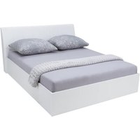 Iowa High Gloss Ottoman King Size Bed In White