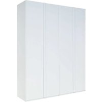 Iowa High Goss Wardrobe With 4 Hinged Doors In White