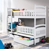 Ipswich Wooden Bunk Bed With Bonnell Mattress In Matt White
