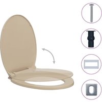 Irvine PP Oval Soft-Close Quick-Release Toilet Seat - Beige