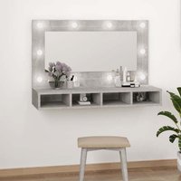 Irvine Wooden Wall Dressing Cabinet In Concrete Effect With LED