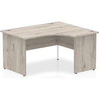 Isle 140cm Grey Oak Right Computer Desk With Panel End Leg
