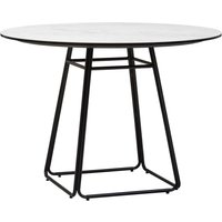 Ithaca Ceramic Top Round Dining Table In Grey And Black