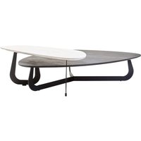 Ithaca Large Ceramic Top Nesting Coffee Table In Grey And White