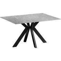 Iveran Ceramic Dining Table in Grey Gloss