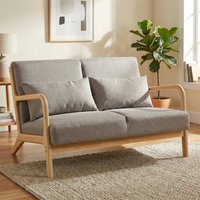 Iverox Fabric 2 Seater Sofa in Stone