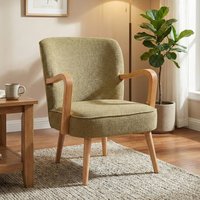 Ivorel Fabric Accent Chair in Forest Green
