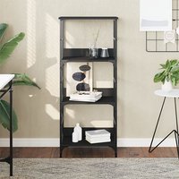 Product photograph of Izola Wooden Bookshelf With 3 Compartments In Black from Furniture in Fashion