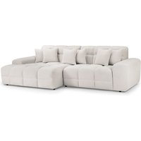 Jackson Fabric Left Hand Corner Sofa In Beige