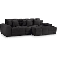 Jackson Fabric Right Hand Corner Sofa In Black