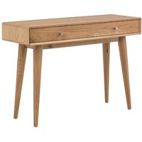 Javion Wooden Console Table With 1 Drawer In Natural Oak