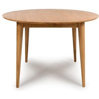 Javion Wooden Round Dining Table In Natural Oak