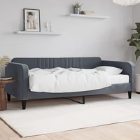 Jena Velvet Daybed With Mattress In Dark Grey