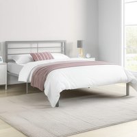 Jerome Metal Small Double Bed In Silver