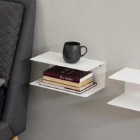 Jicama Metal Dual Wall Shelf In Matt White