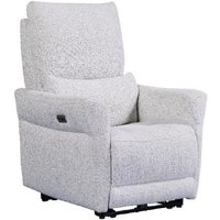 Juneau Fabric Recliner 1 Seater Sofa In Biscuit