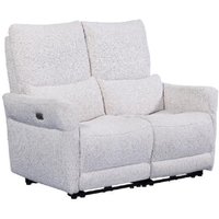 Juneau Fabric Recliner 2 Seater Sofa In Biscuit