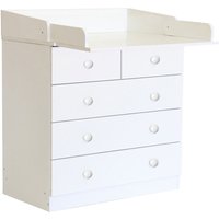 Karlstad Wooden Chest Of 5 Drawers In White