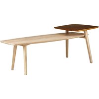 Karot Wooden Coffee Table In Gold And Light Grey