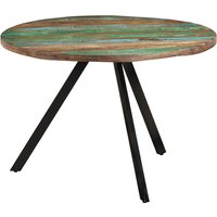 Katet Round Solid Reclaimed Wood Dining Table In Multi-Colour