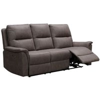 Keller Fabric Electric Recliner 3 Seater Sofa In Truffle
