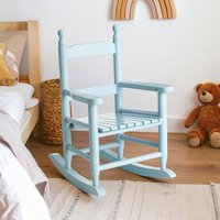 Kelvra Wooden Kids Rocking Chair in Blue