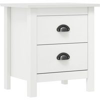 Kendal Wooden Bedside Cabinet With 2 Drawers In White