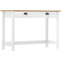 Kendal Wooden Console Table With 2 Drawers In White And Natural