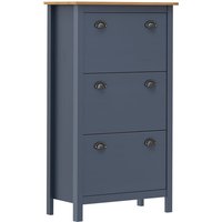 Kendal Wooden Shoe Storage Cabinet In Grey And Brown