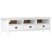 Kendal Wooden TV Stand With 3 Drawers In White