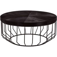 Kensick Round Wooden Coffee Table In Black