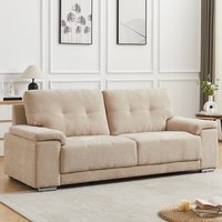 Kensington Fabric 3 Seater Sofa In Stone
