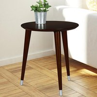 Furniture in Fashion Get 60% Discount on Kenton Round Wooden Side Table in Espresso Finish