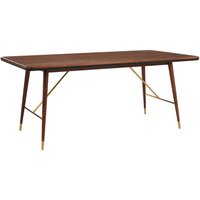 Kentona Wooden Dining Table In Dark Walnut