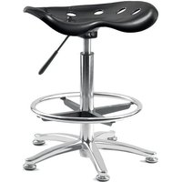 Kentucky Contemporary Stool In Black With Castors Kentucky Contemporary Stool In Black With Castors