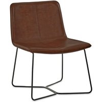 Kerrville PU Leather Accent Chair - Brown
