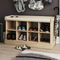 Keswick Wooden Shoe Storage Seating Bench In Oak
